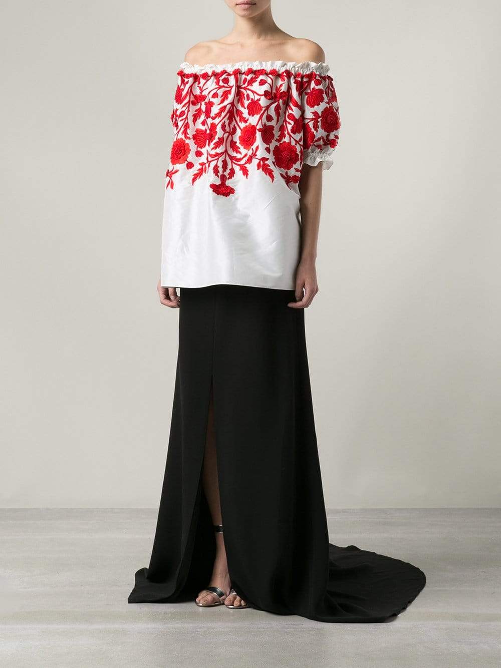 NAEEM KHAN-Long Skirt With Slit-