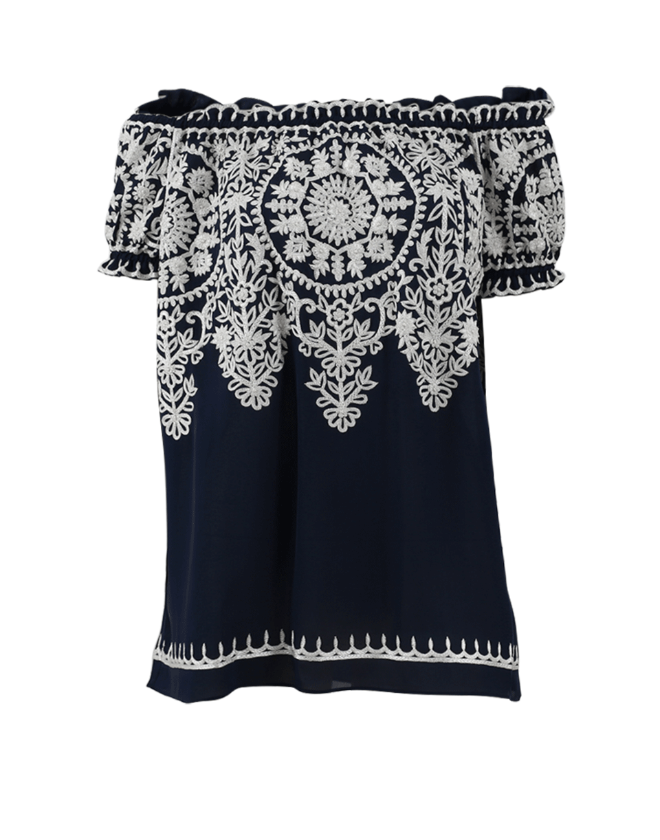 NAEEM KHAN-Threadwork Peasant Blouse-
