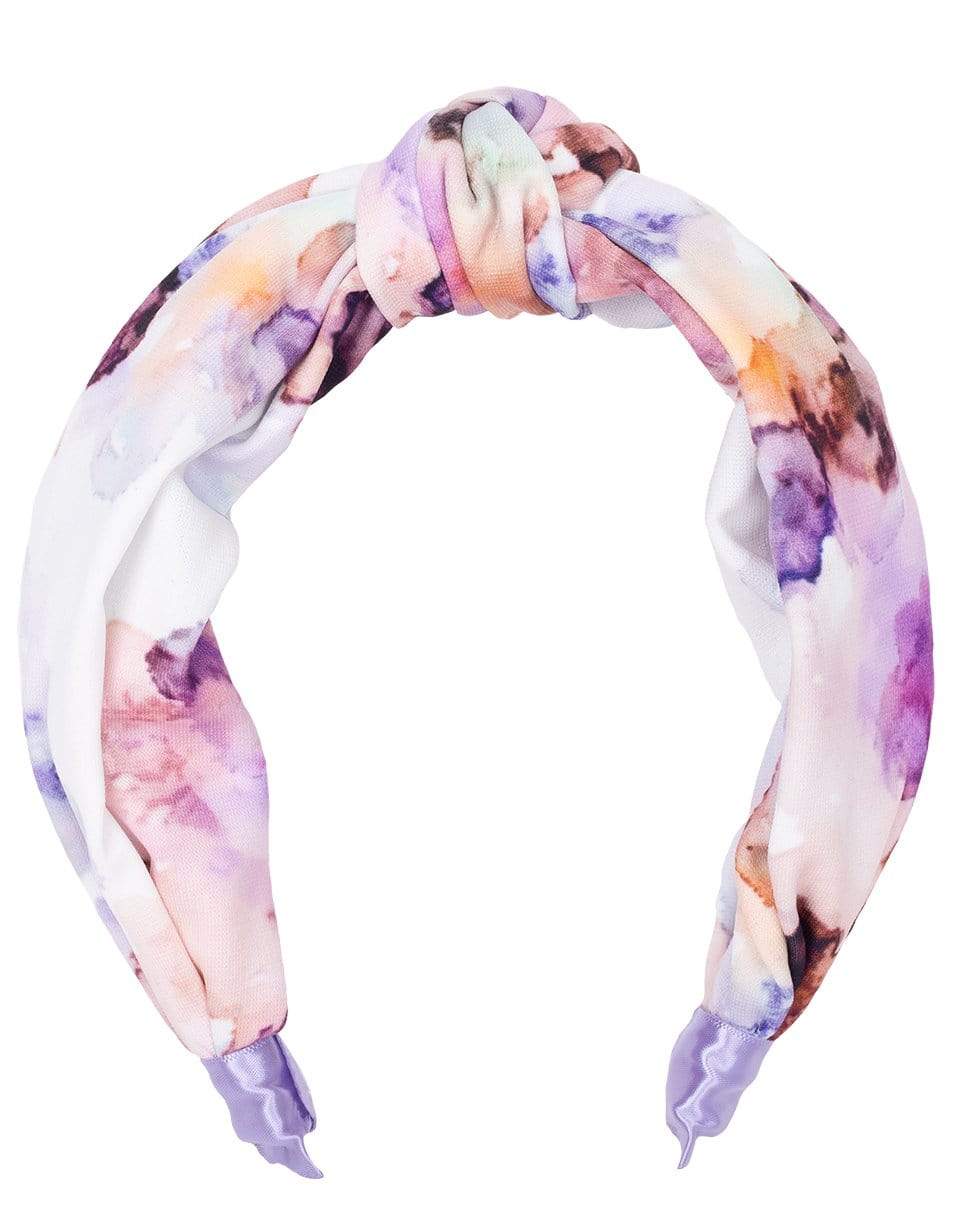 NAHMU-Top Knot Printed Headband-PURPLE