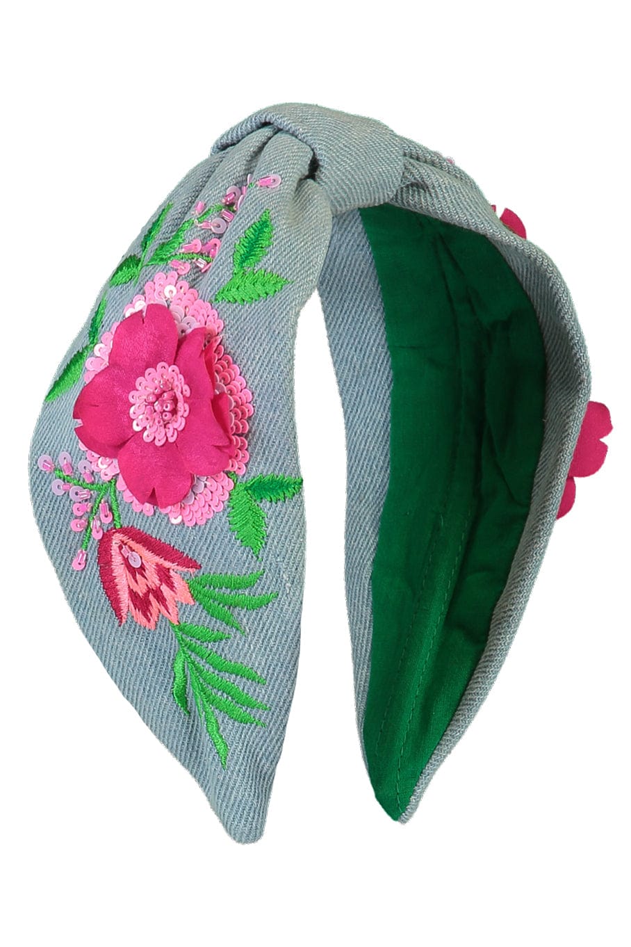 NAMJOSH-Flower Headband-DENIM