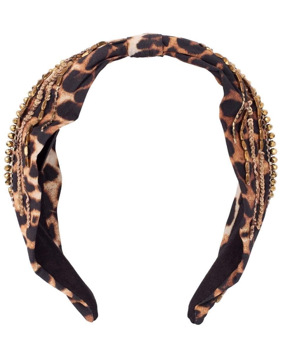 NAMJOSH-Gold Sequin Leopard Headband-LPRD/GLD