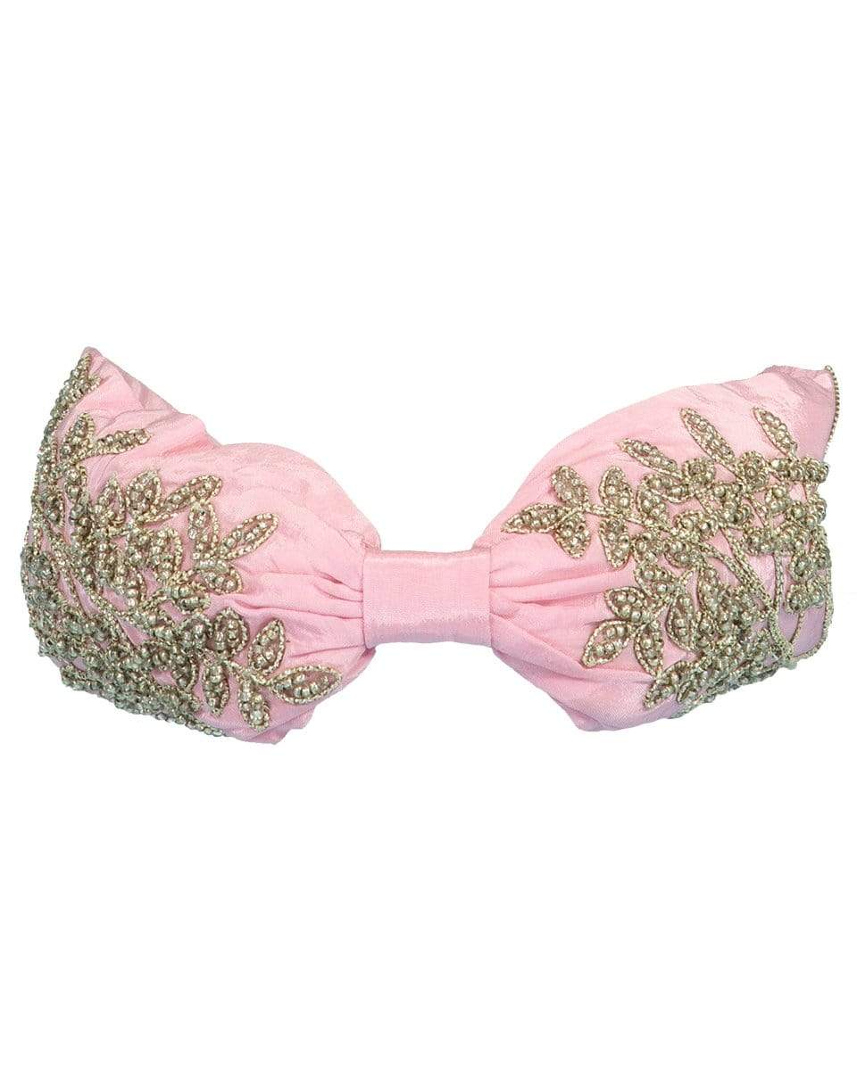 NAMJOSH-Pink Floral Embroidered Headband-PINK