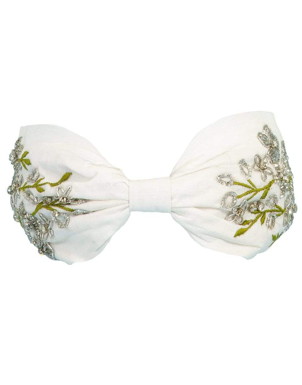 NAMJOSH-White Floral Embroidered Headband-WHITE