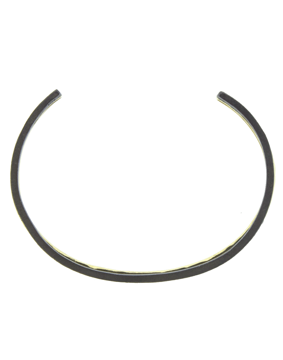 NANCY NEWBERG-Diamond Line Silver Double Cuff-YELLOW GOLD