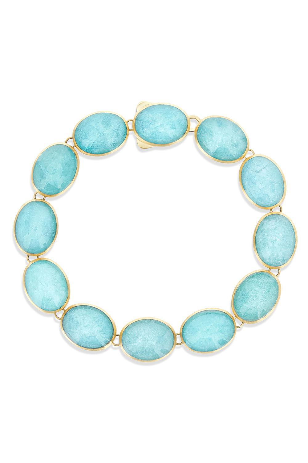 Amazonite Small Boules Muse Bracelet-YELLOW GOLD-JEWELRYFINE JEWELBRACELET O-NANIS