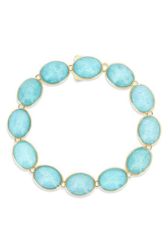 Amazonite Small Boules Muse Bracelet-YELLOW GOLD-JEWELRYFINE JEWELBRACELET O-NANIS