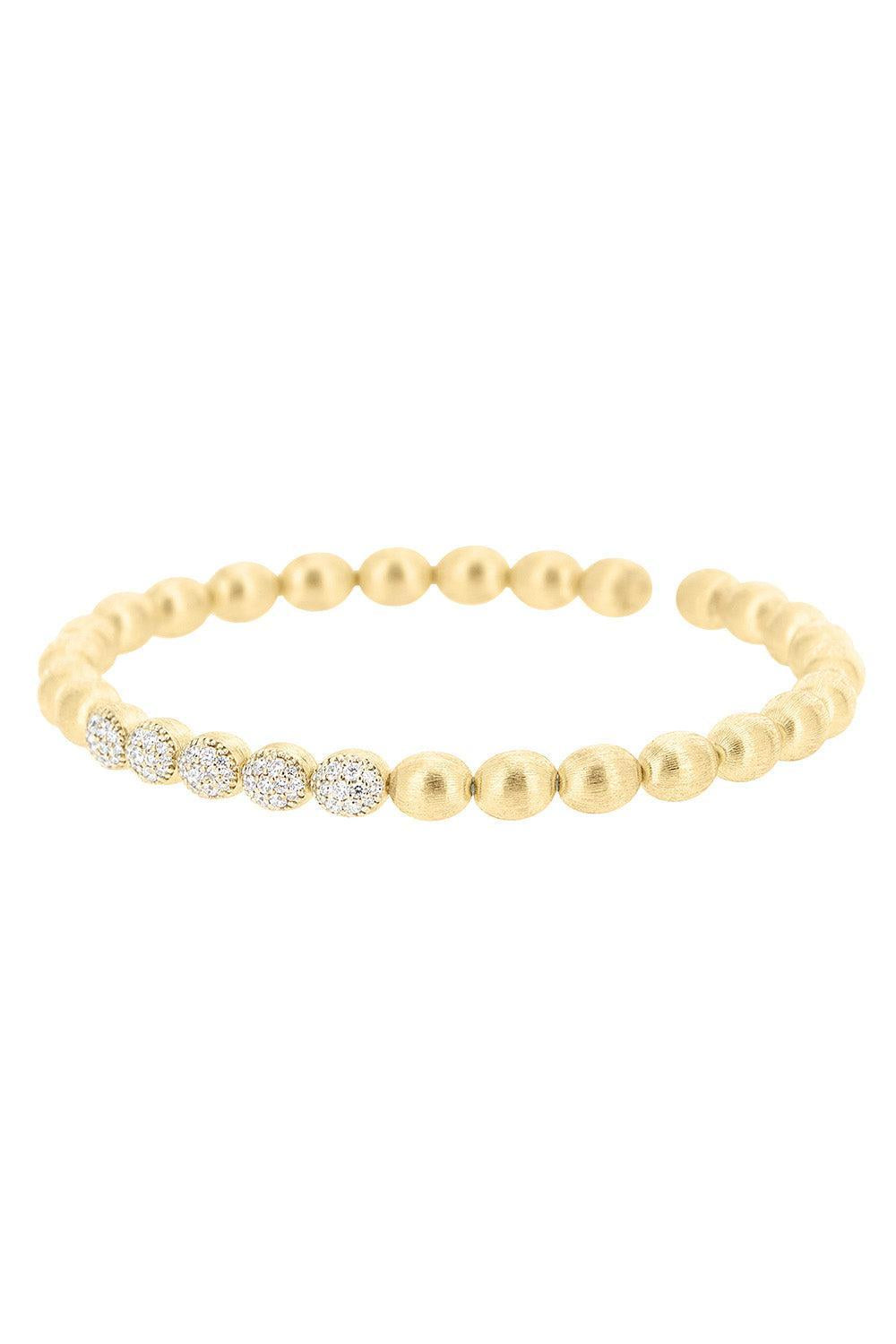 Diamond Ivy Boules Flex Bracelet - Yellow Gold-YELLOW GOLD-JEWELRYFINE JEWELBRACELET O-NANIS