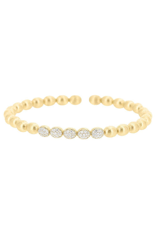 Diamond Ivy Boules Flex Bracelet - Yellow Gold-YELLOW GOLD-JEWELRYFINE JEWELBRACELET O-NANIS