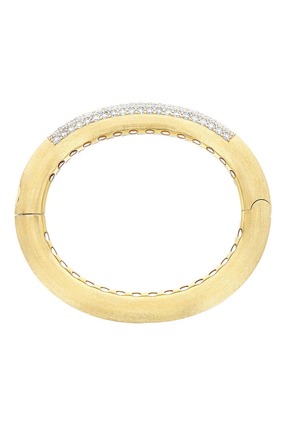 Diamond Libera Aura Statement Cuff Bracelet-YELLOW GOLD-JEWELRYFINE JEWELBRACELET O-NANIS