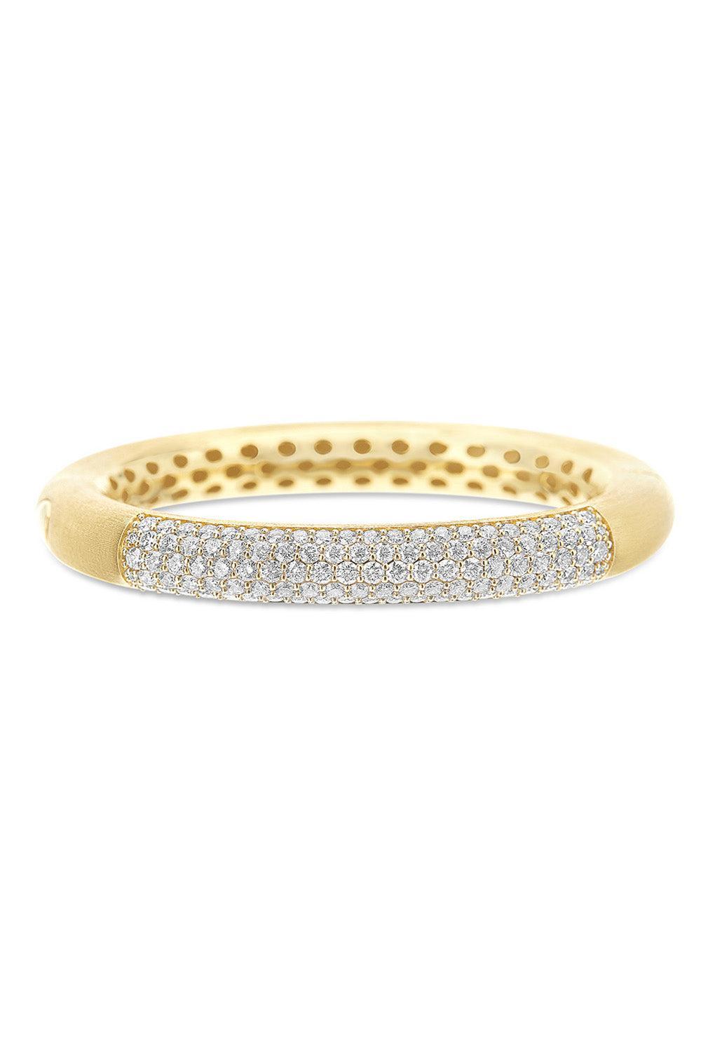 Diamond Libera Aura Statement Cuff Bracelet-YELLOW GOLD-JEWELRYFINE JEWELBRACELET O-NANIS