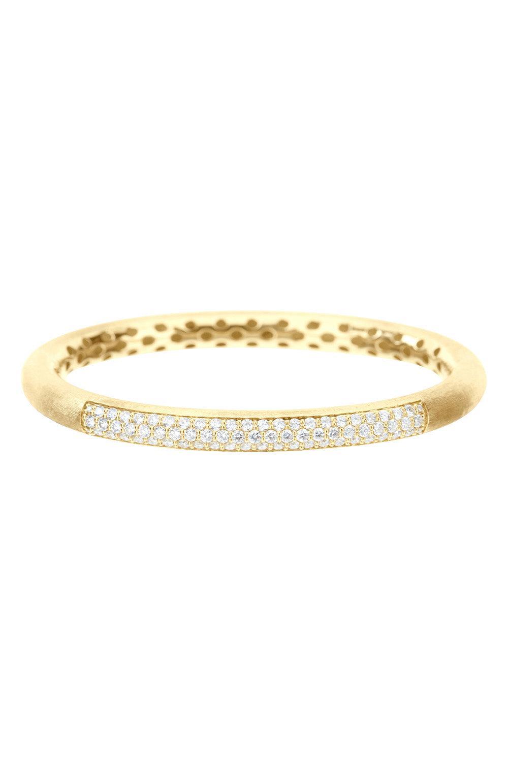 Diamond Pave Libera Aura Bangle Bracelet-YELLOW GOLD-JEWELRYFINE JEWELBRACELET O-NANIS