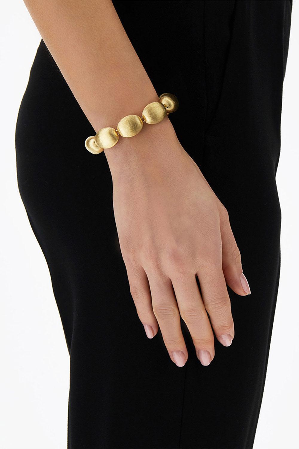NANIS-Large "Muse" Gold Perles bracelet-YELLOW GOLD