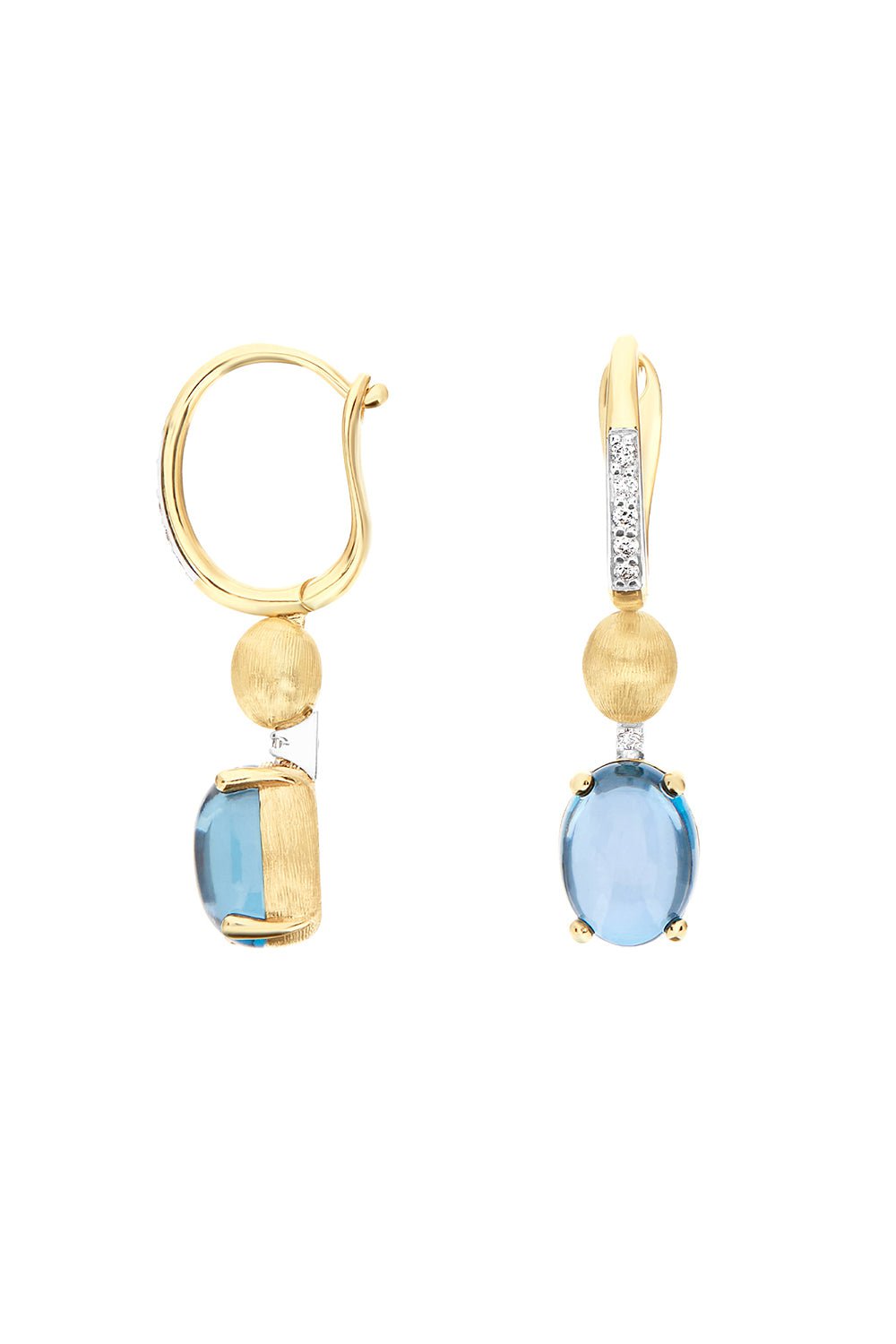 NANIS-Azure London Topaz Drop Earrings-YELLOW GOLD