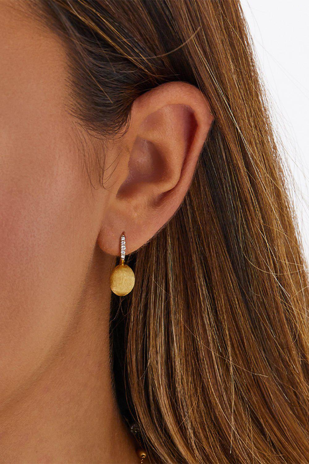 NANIS-Ciliegine Gold Drop Earrings-YELLOW GOLD