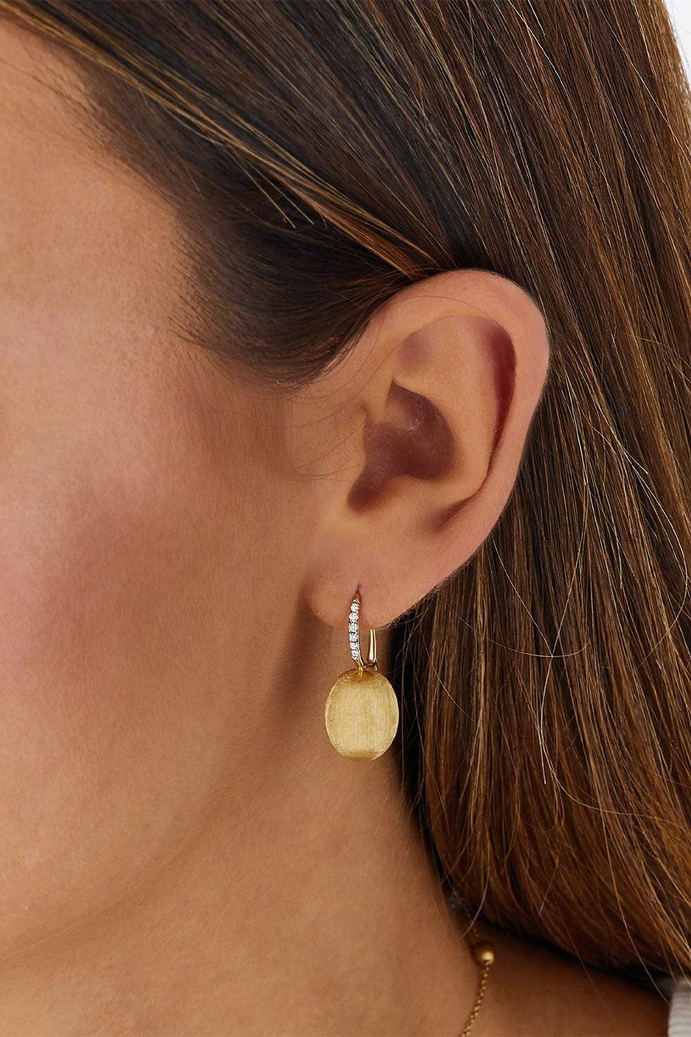 NANIS-Ciliegine Medium Drop Earrings-YELLOW GOLD