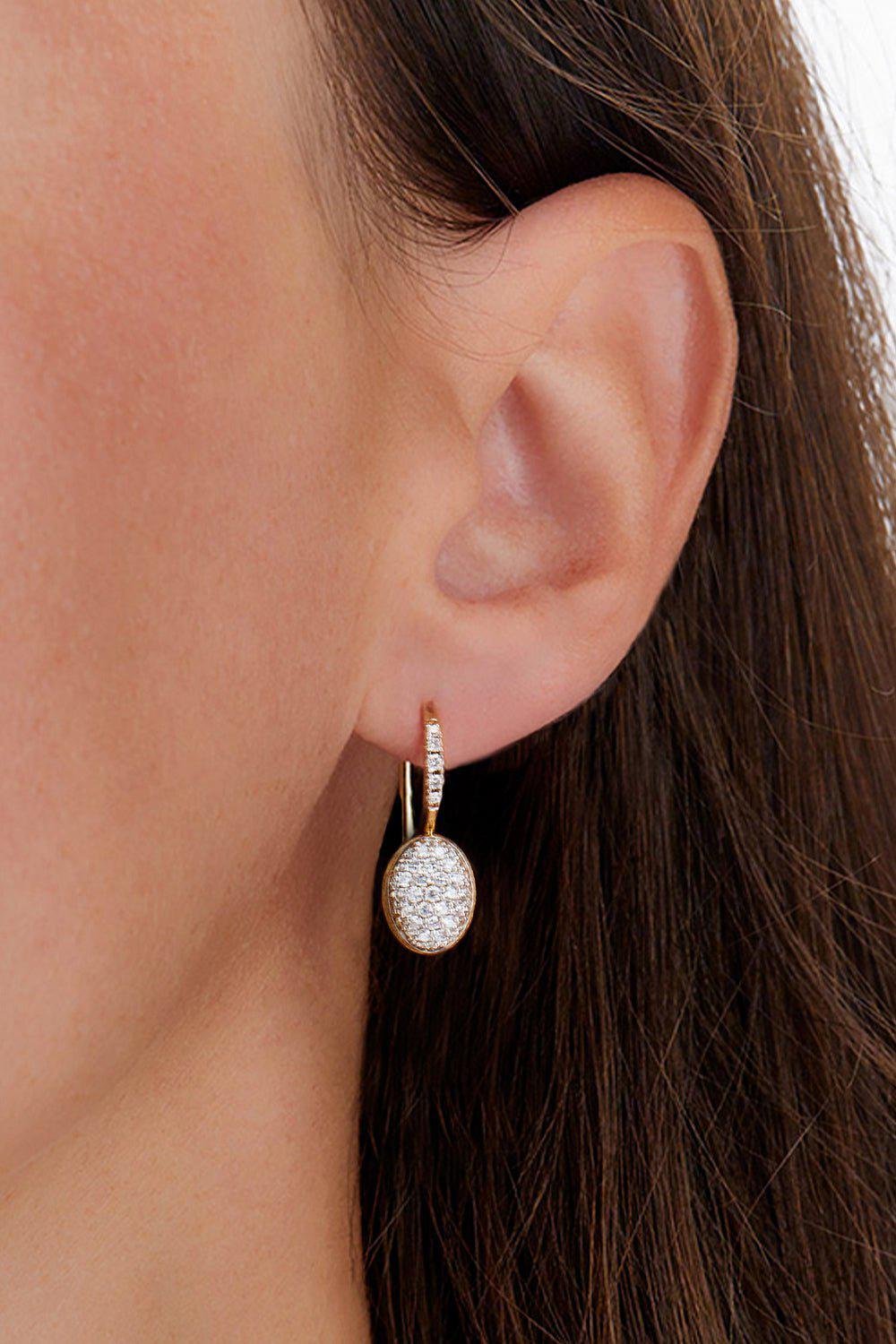 NANIS-Ciliegine Small Diamond Drop Earrings-YELLOW GOLD