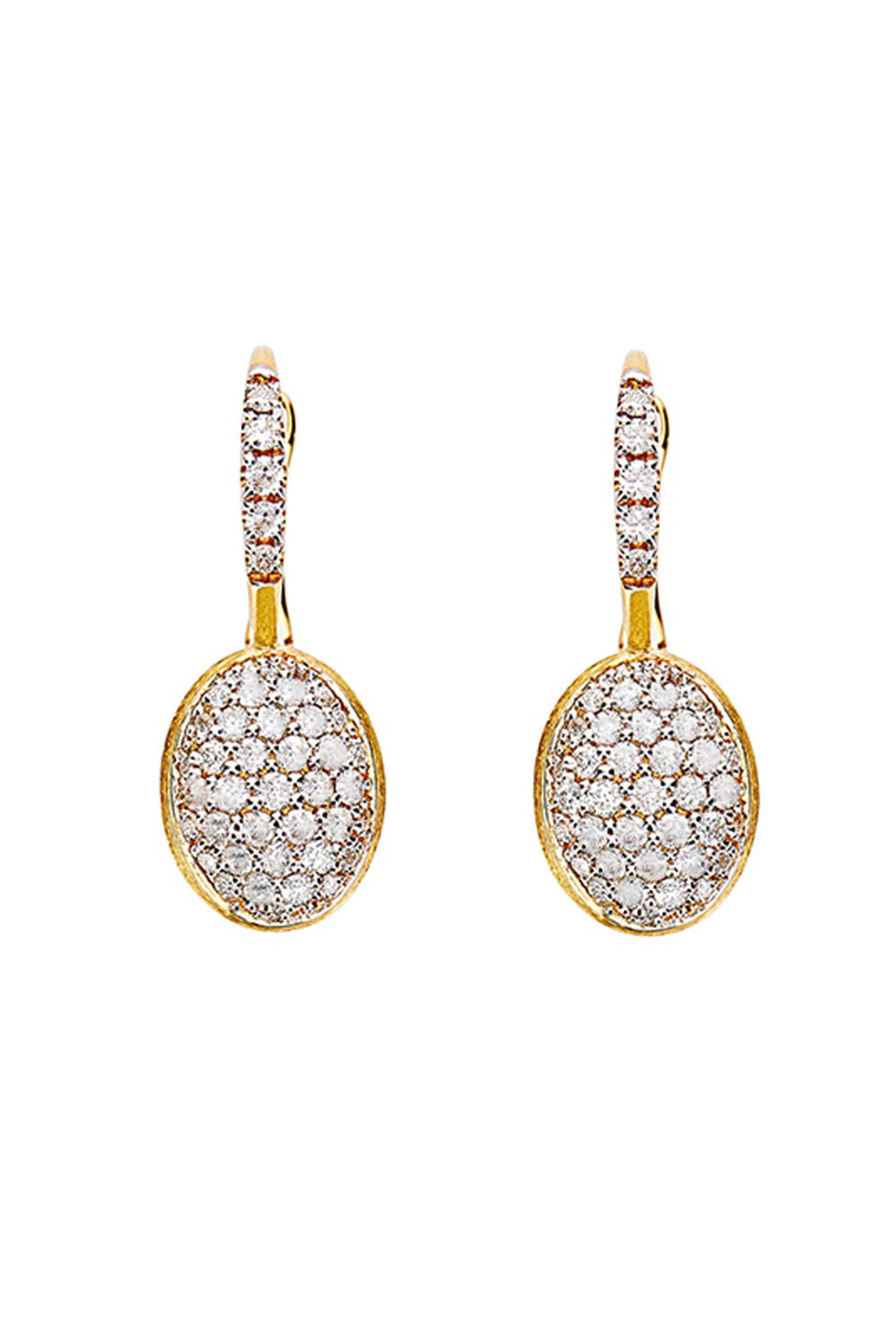 NANIS-Ciliegine Small Diamond Drop Earrings-YELLOW GOLD