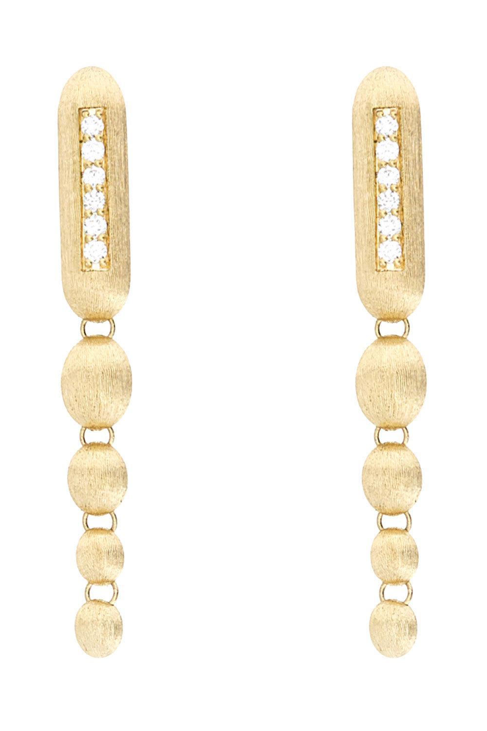 Diamond Line Elite Four Drop Earrings-YELLOW GOLD-JEWELRYFINE JEWELEARRING-NANIS