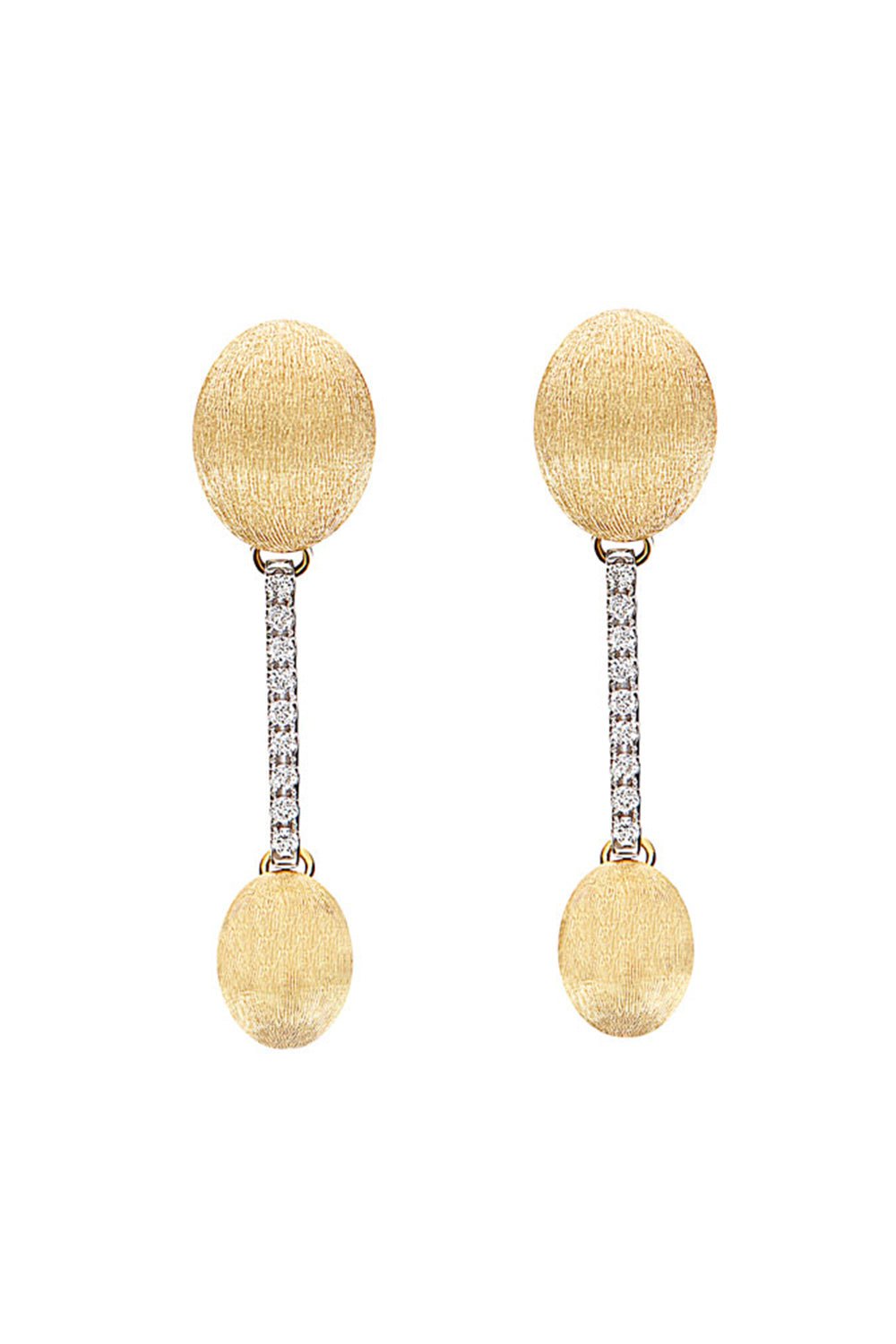 NANIS-Elite Diamond Bar Drop Earrings-YELLOW GOLD