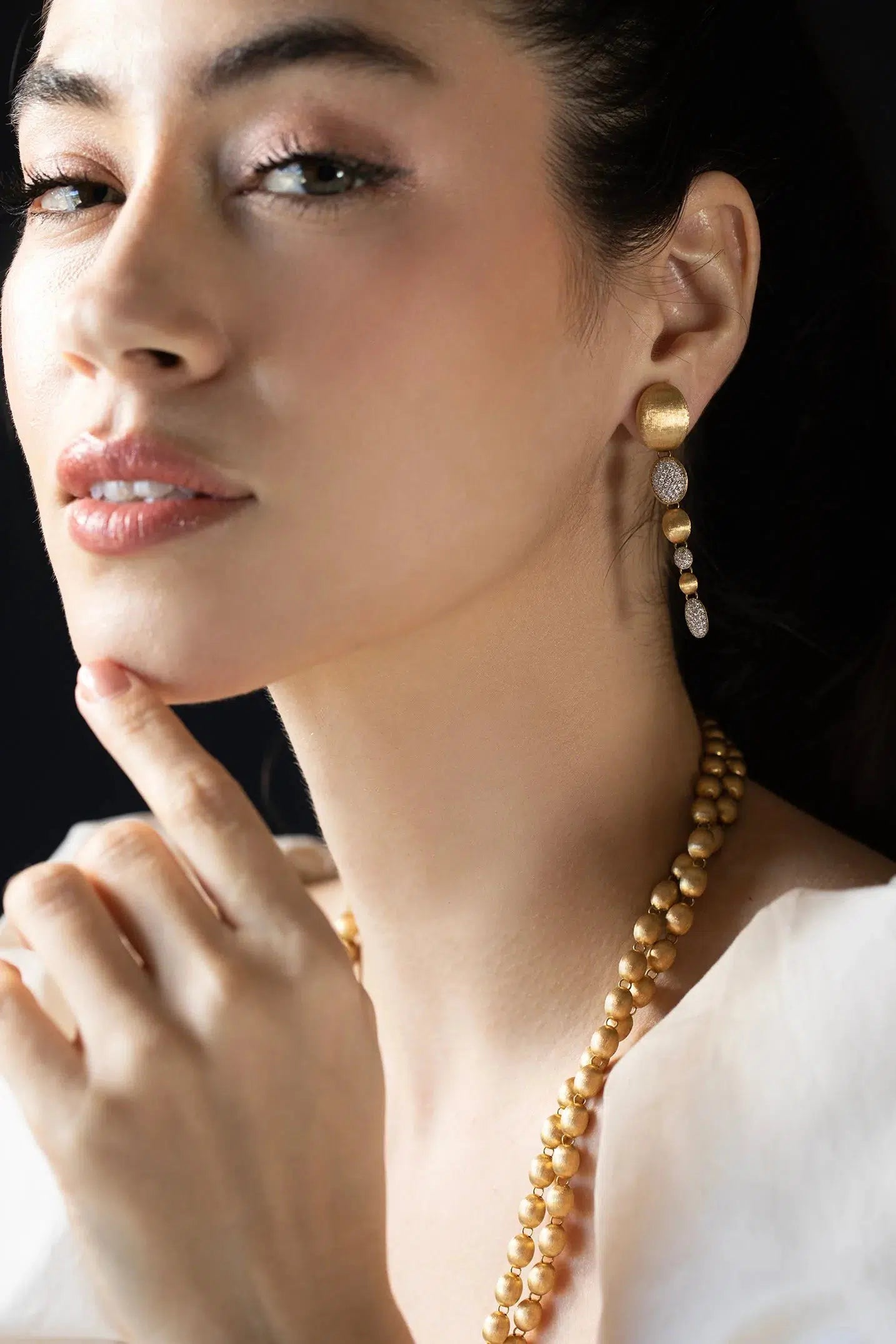 NANIS-Ivy Diamond Drop Earrings-YELLOW GOLD