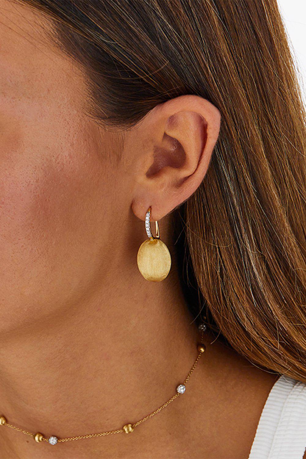 NANIS-Large Ciliegine Drop Earring-YELLOW GOLD