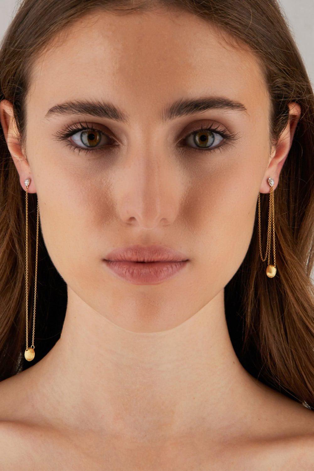 NANIS-Lucie Chain Earring-YELLOW GOLD