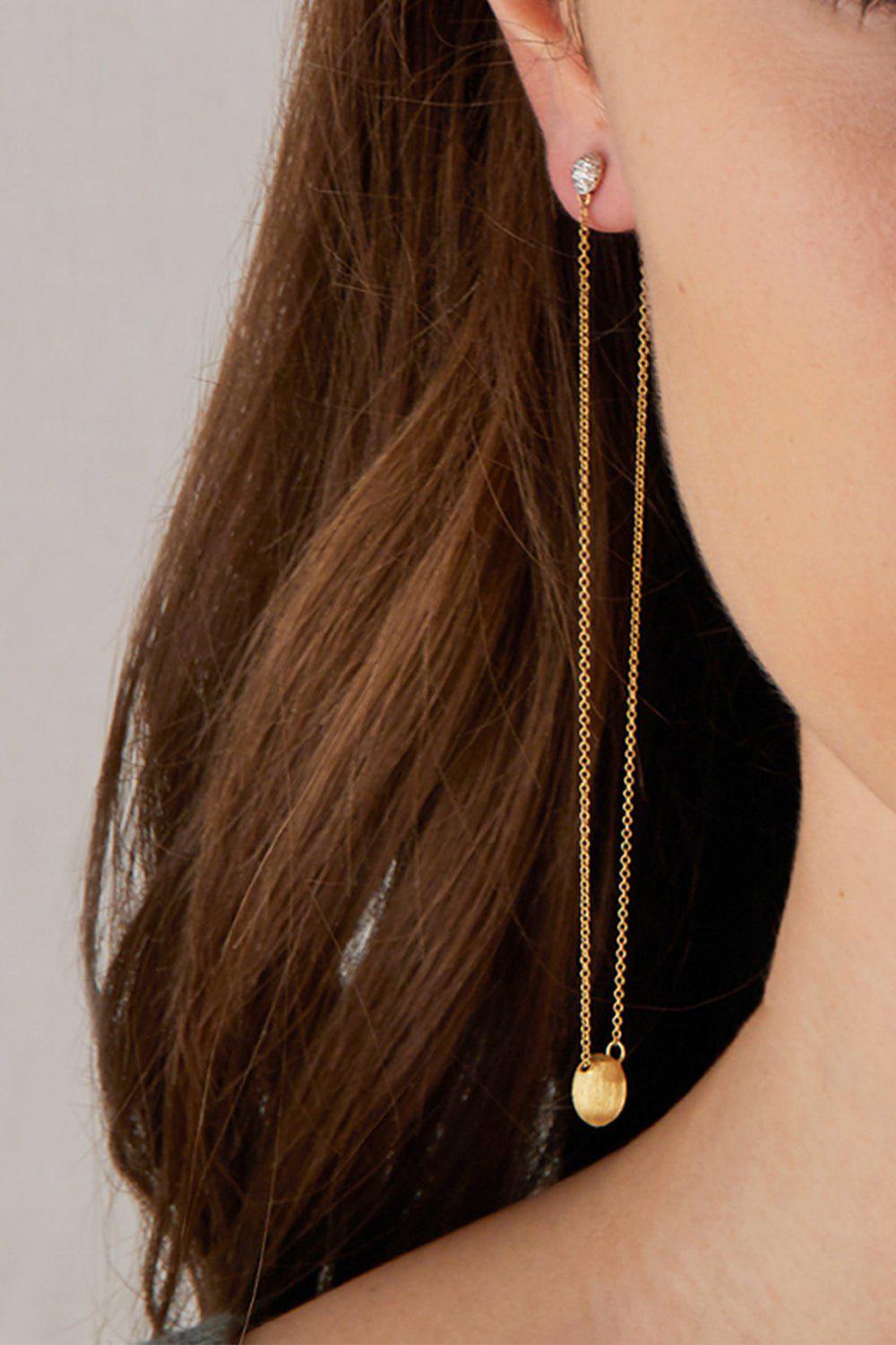 NANIS-Lucie Chain Earring-YELLOW GOLD