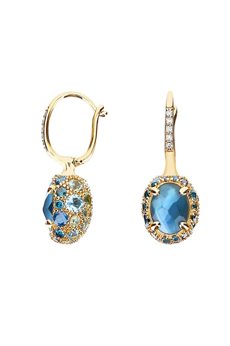 NANIS-Reverse Drop Earrings-YELLOW GOLD