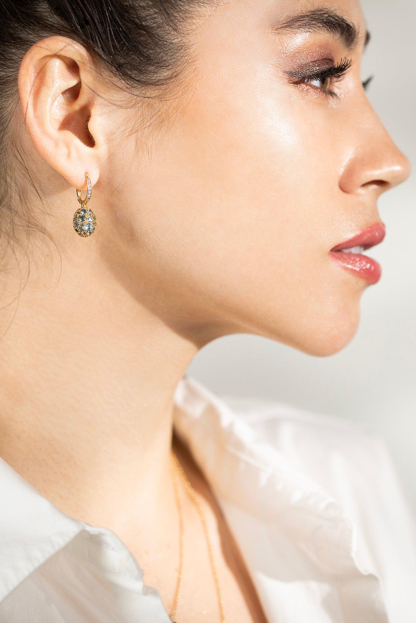 NANIS-Reverse London Topaz Earrings-YELLOW GOLD