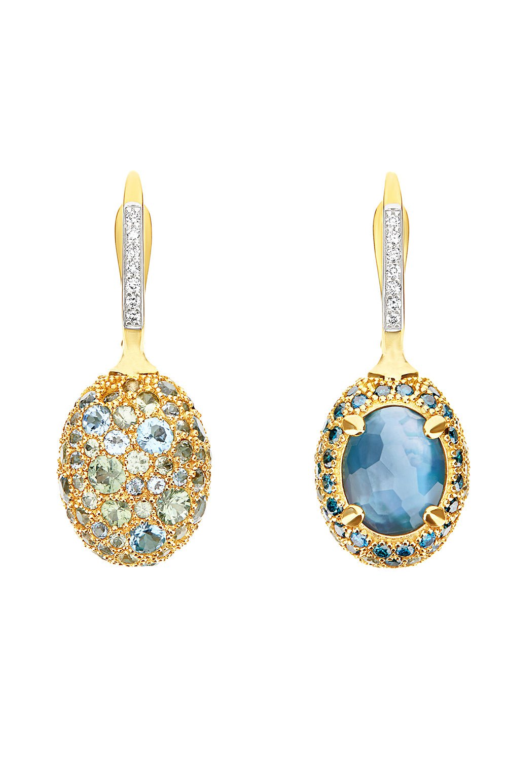 NANIS-Reverse London Topaz Earrings-YELLOW GOLD