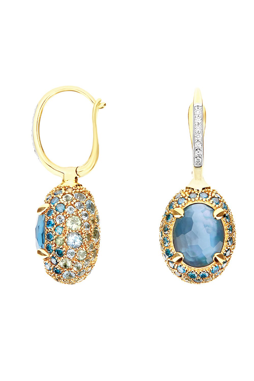 NANIS-Reverse London Topaz Earrings-YELLOW GOLD