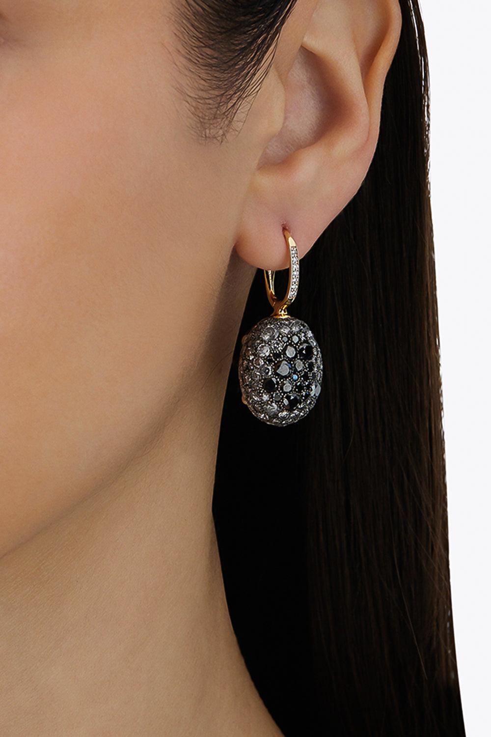 Ruby Diamond Reverse Ciliegine Double Face Drop Earrings-YELLOW GOLD-JEWELRYFINE JEWELEARRING-NANIS