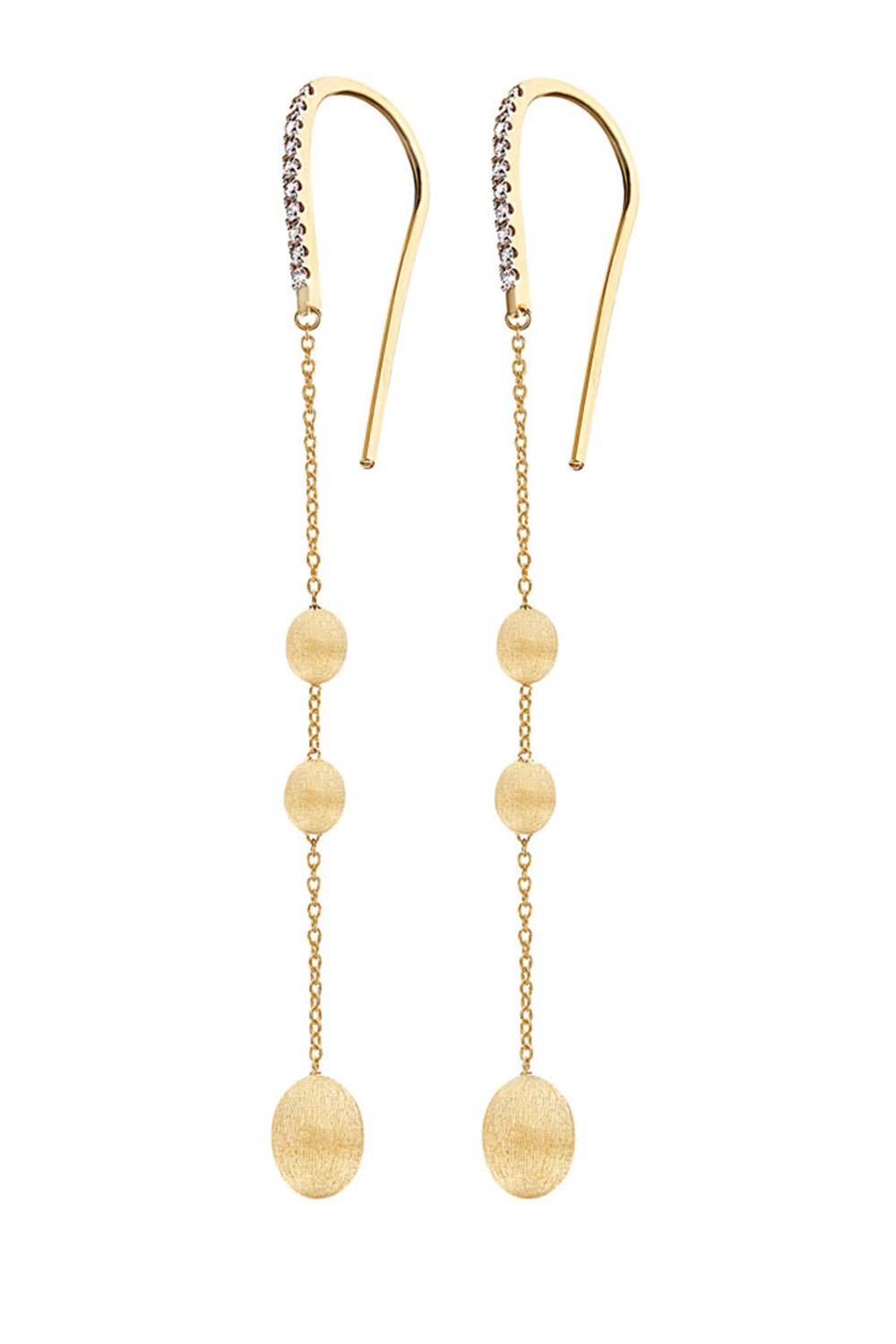 NANIS-Soffio Long Earrings-YELLOW GOLD