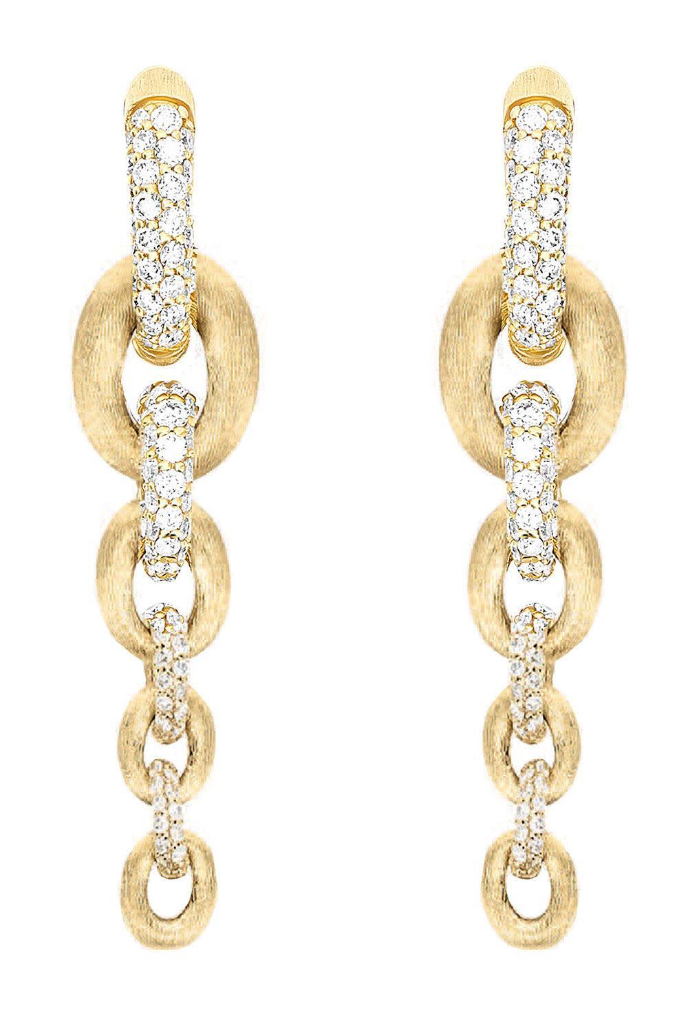 Diamond Libera Aura Four Link Drop Eearrings-YLWGGOLD-JEWELRYFINE JEWELEARRING-NANIS