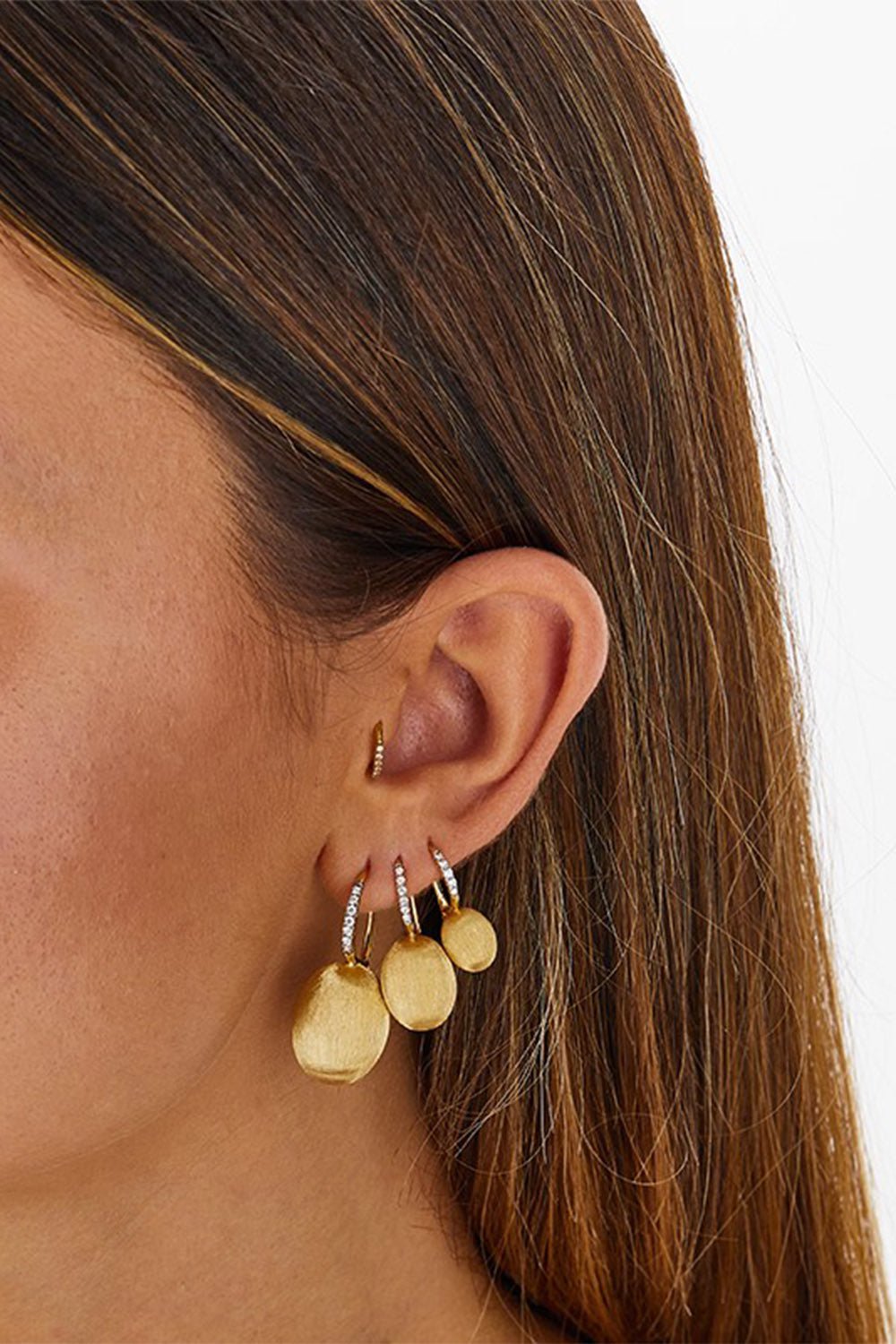 NANIS-Ciliegine Medium Drop Earrings-YELLOW GOLD