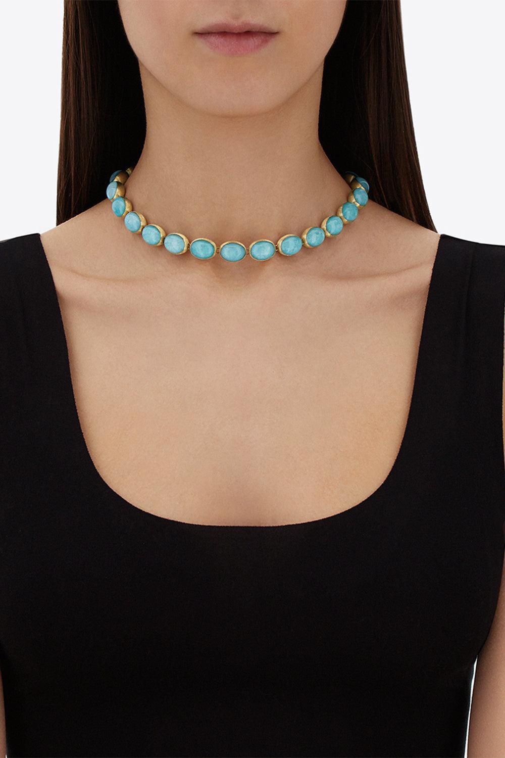 Amazonite Small Anice Boules Muse Necklace-YELLOW GOLD-JEWELRYFINE JEWELNECKLACE O-NANIS