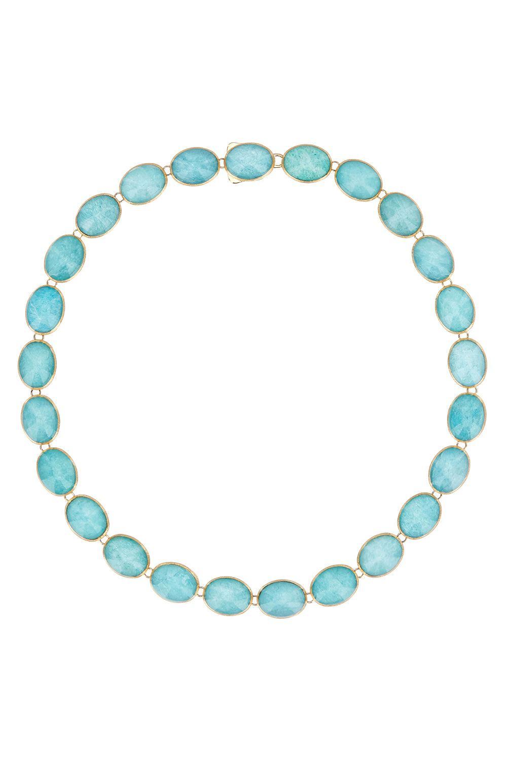 Amazonite Small Anice Boules Muse Necklace-YELLOW GOLD-JEWELRYFINE JEWELNECKLACE O-NANIS