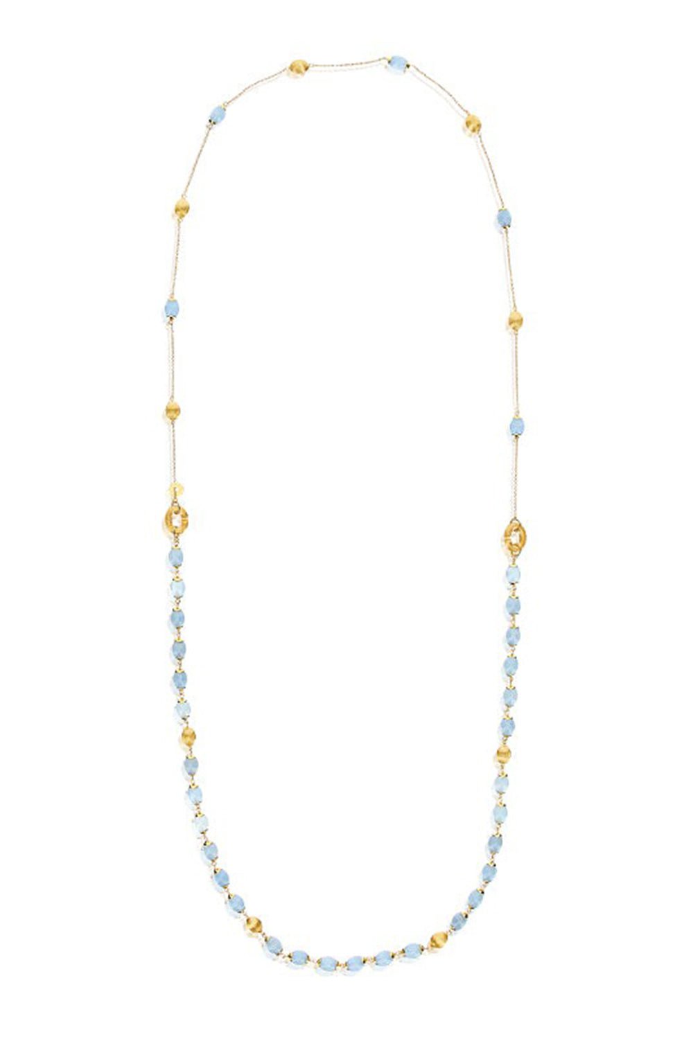 NANIS-Azure Aquamarine 3-in-1 Necklace-YELLOW GOLD