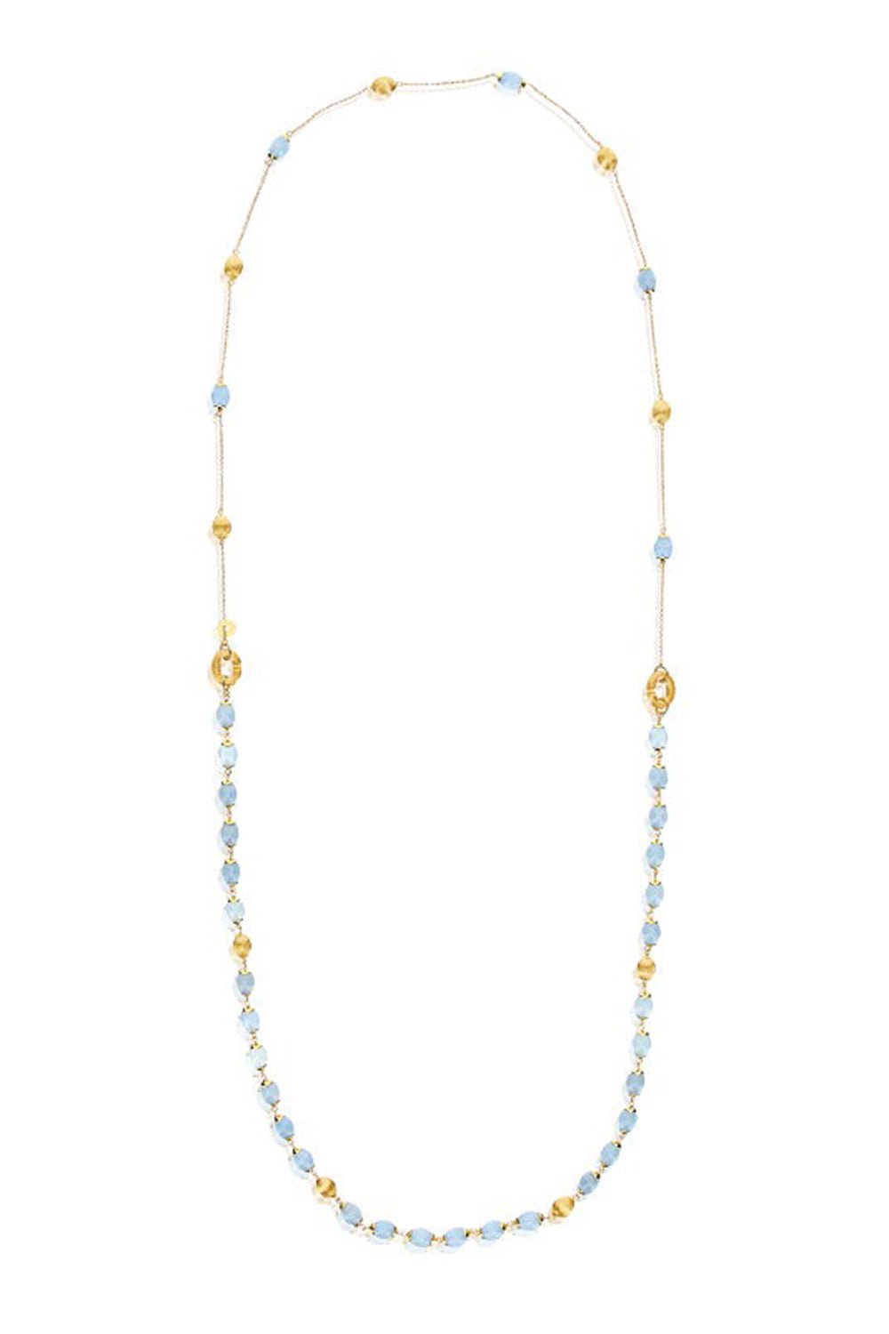 NANIS-Azure Aquamarine 3-in-1 Necklace-YELLOW GOLD