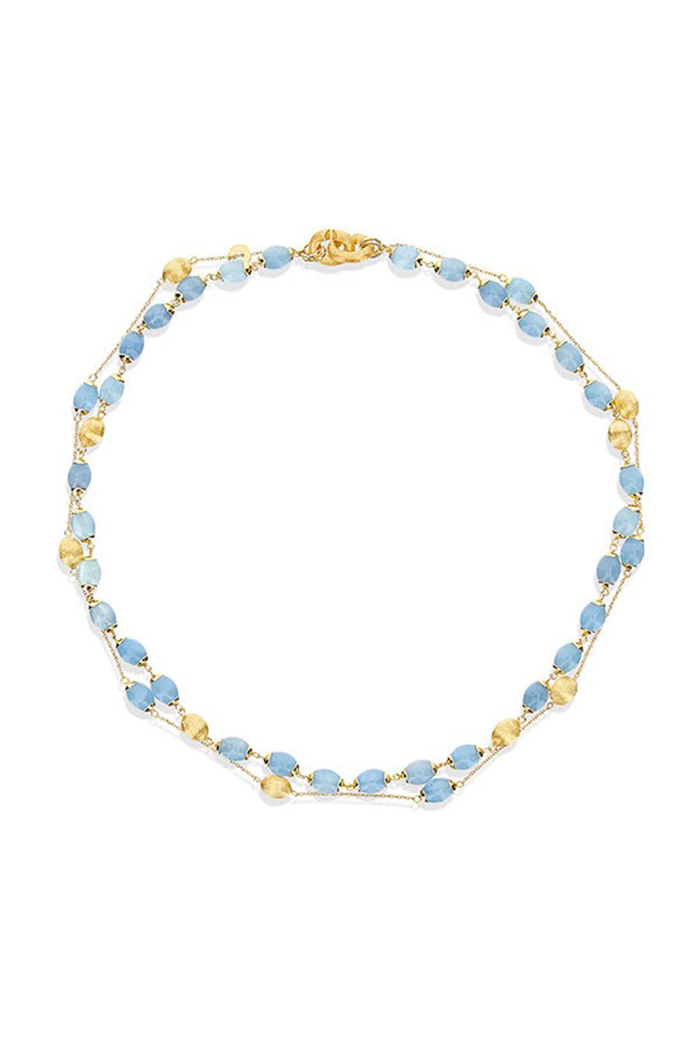 NANIS-Azure Aquamarine 3-in-1 Necklace-YELLOW GOLD