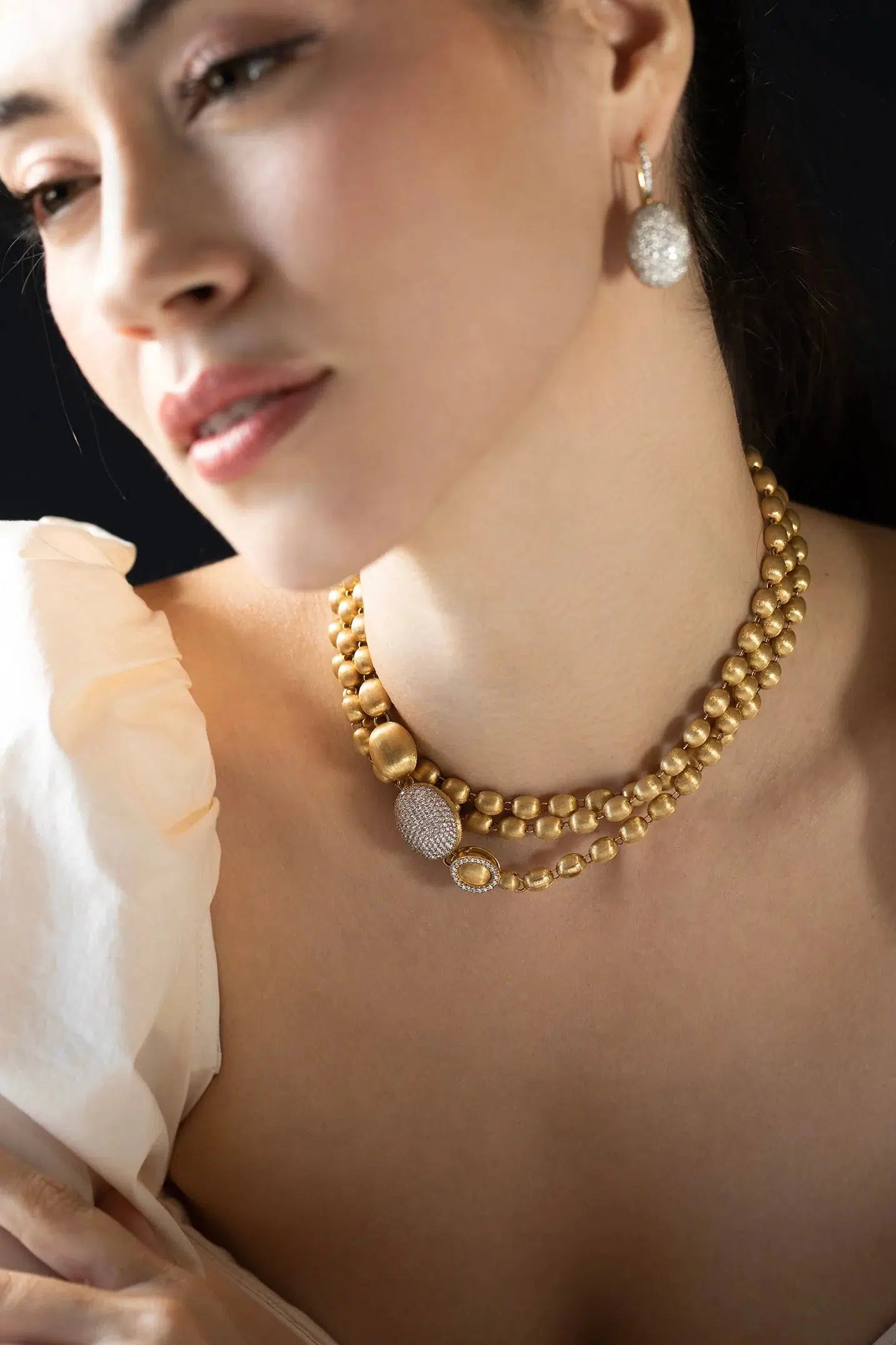 NANIS-Diamond Bubble Necklace-YELLOW GOLD