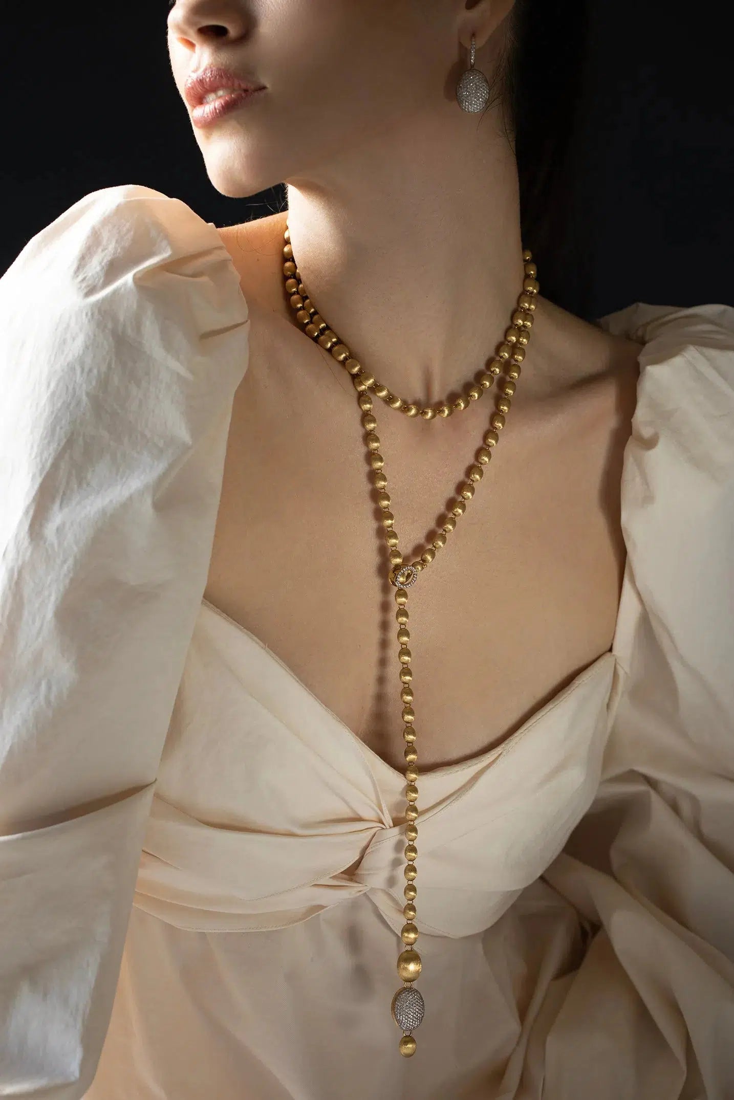 NANIS-Diamond Bubble Necklace-YELLOW GOLD