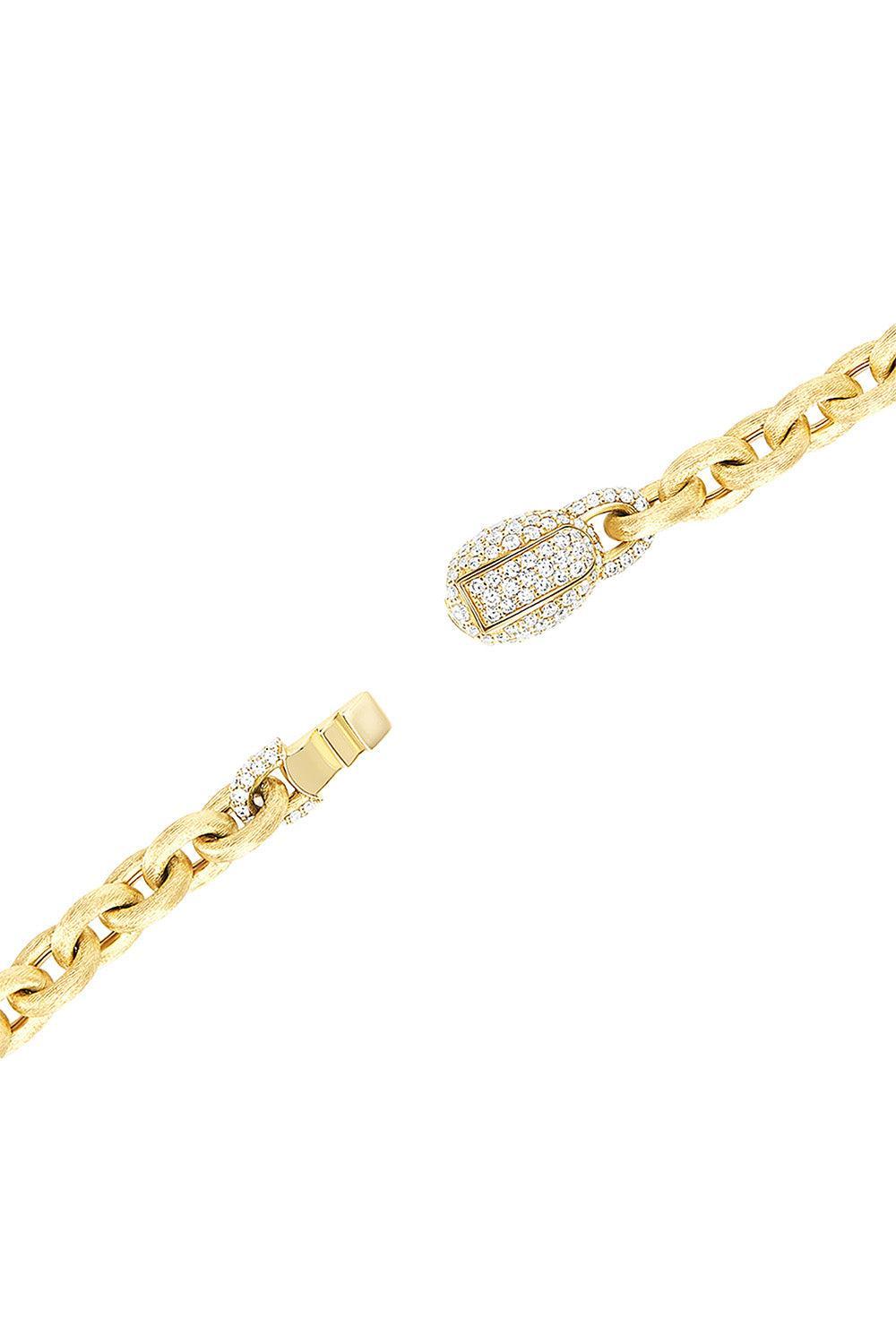Diamond Libera Aura Chain Clasp Necklace-YELLOW GOLD-JEWELRYFINE JEWELNECKLACE O-NANIS