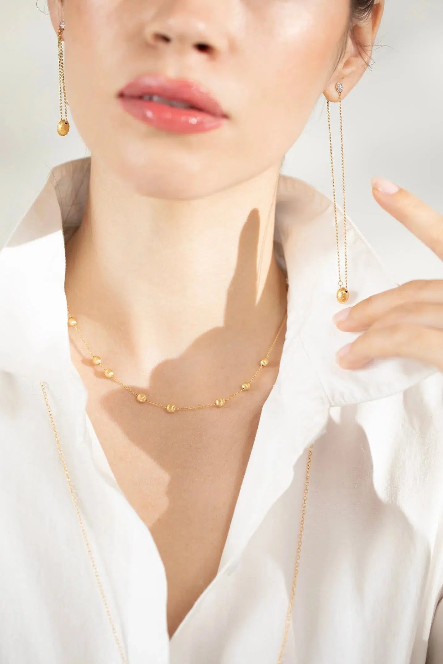NANIS-Elite Boules Collar Necklace-YELLOW GOLD