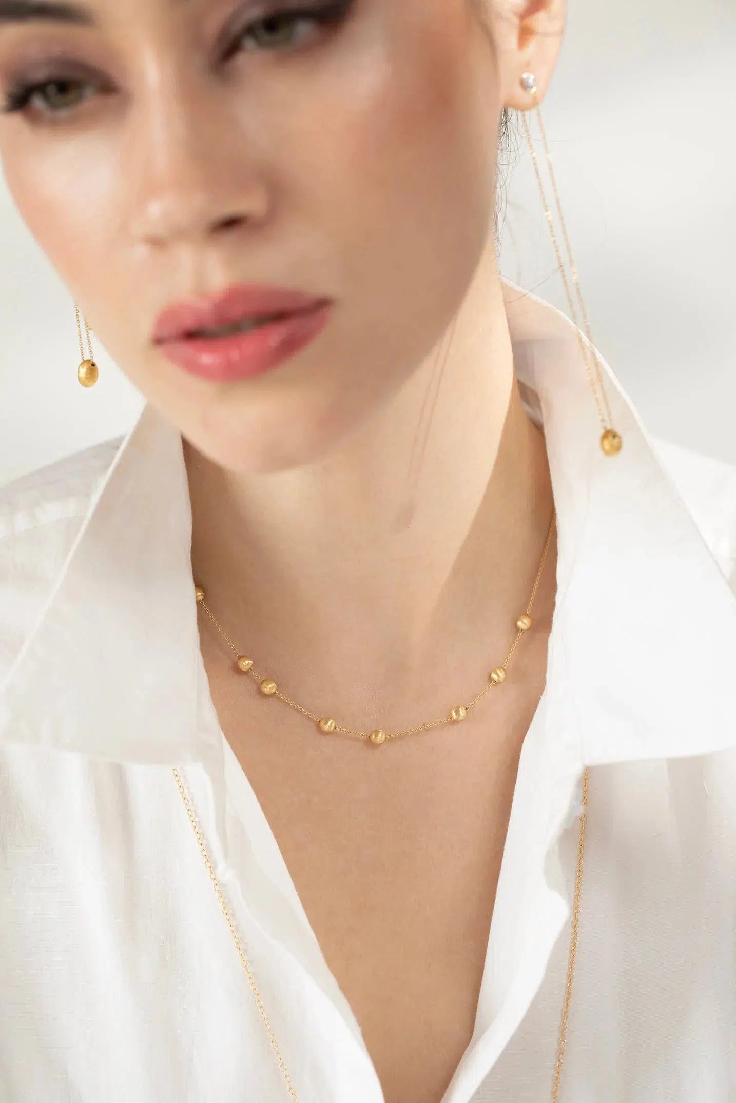NANIS-Elite Boules Collar Necklace-YELLOW GOLD