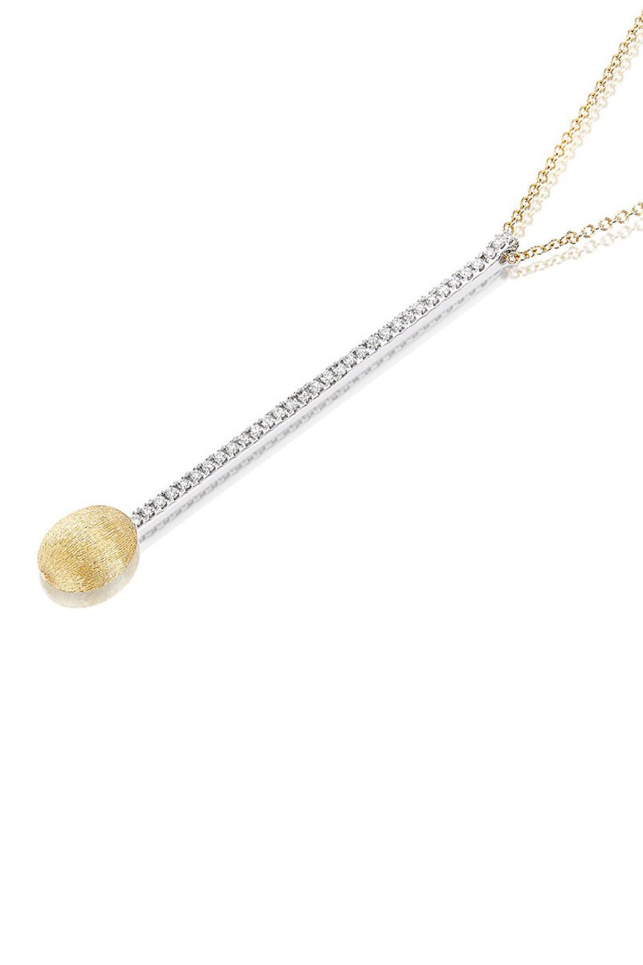 NANIS-Elite Diamond Bar Necklace-YELLOW GOLD