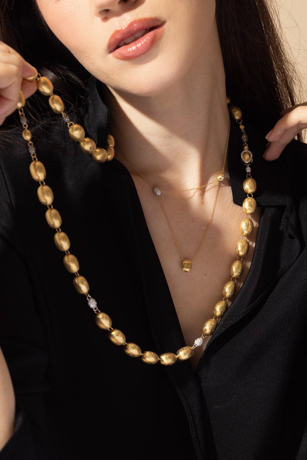 NANIS-“Le Mie Perlae” Laura's Limited Edition Pearl Necklace-YELLOW GOLD