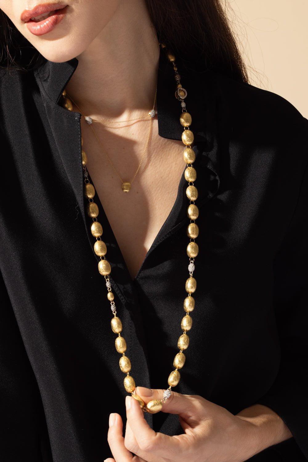 NANIS-“Le Mie Perlae” Laura's Limited Edition Pearl Necklace-YELLOW GOLD