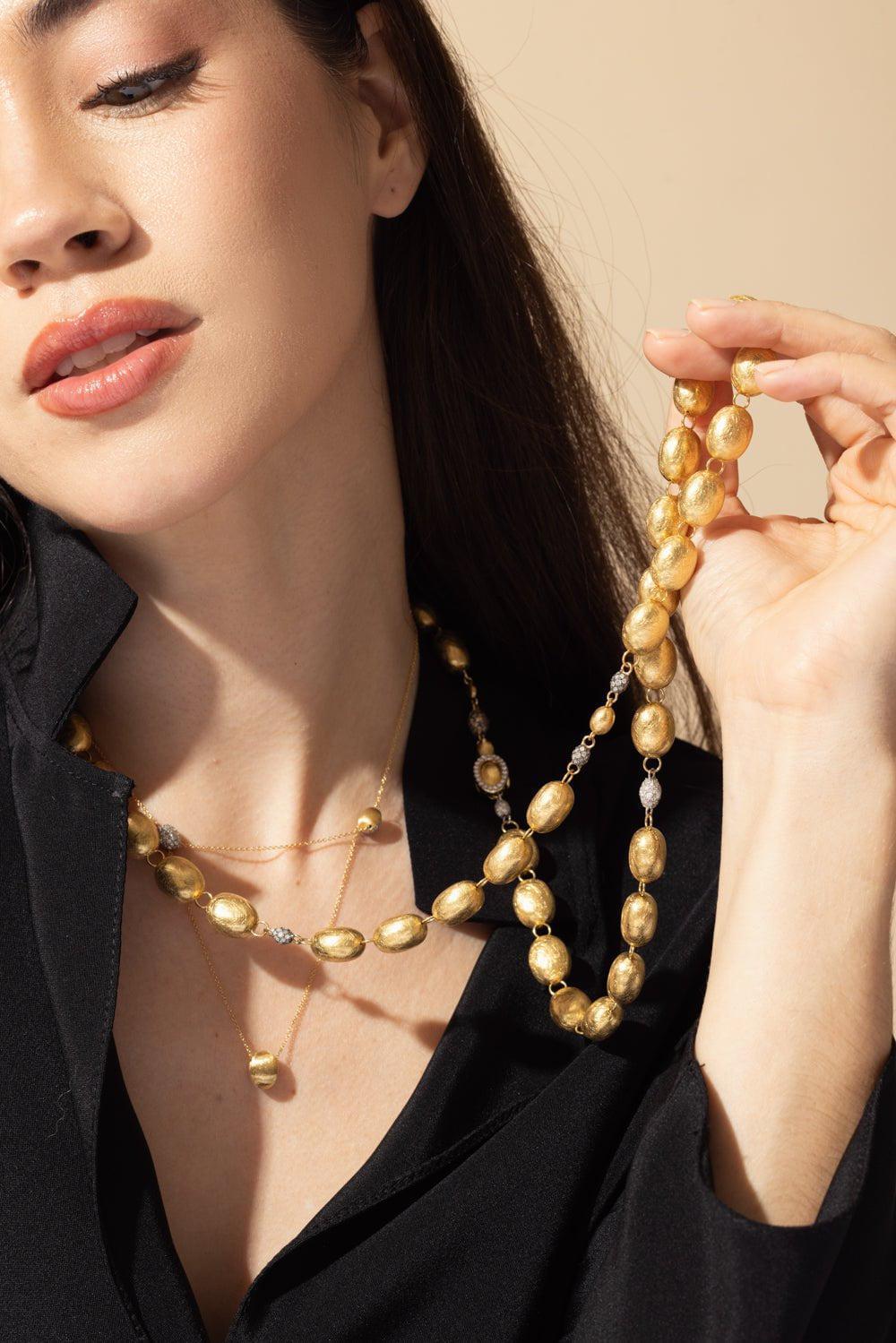 NANIS-“Le Mie Perlae” Laura's Limited Edition Pearl Necklace-YELLOW GOLD