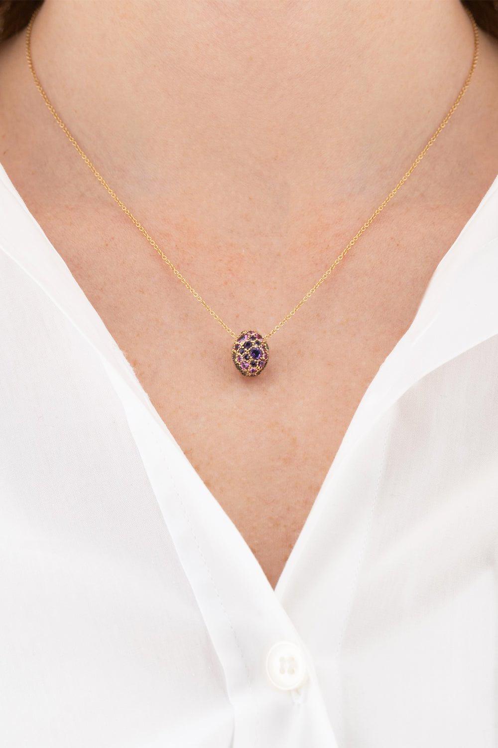 NANIS-Reverse Labrodite Double-Face Necklace-YELLOW GOLD